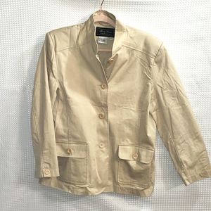 Terry Lewis Classic Luxuries Women's Front Button Up Long Sleeve Jacket LARGE